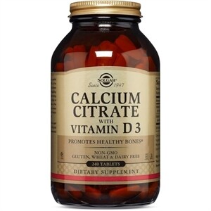 Solgar Calcium Citrate With Vitamin D3, 240 Tablets