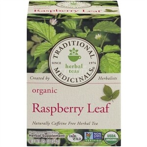 Traditional Medicinals Organic Raspberry Leaf, 16 Wrapped Tea Bags