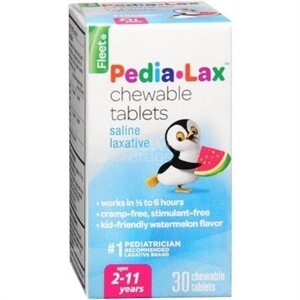 Pedialax Children'ssaline Laxative Chewable Tablets - Watermelon - 30ct