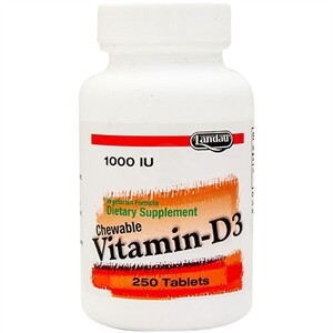 Landau Chewable Vitamin D3 1000 Iu, 250 Tablets