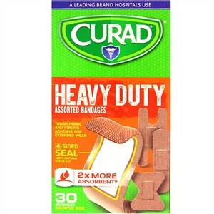 Curad Heavy Duty Assorted 4 Sided Seal, 30 Bandages
