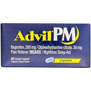 Advil Pm Caplets Ibuprofen, 80 Ct