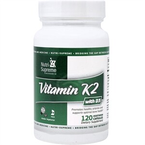 Nutri-Supreme Vitamin K2 With D3 , 120 Caps