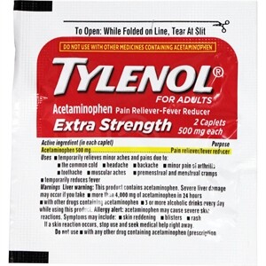 Tylenol For Adults Acetaminophen Extra Strength , 2 cap