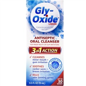 Gly-Oxide Liquid Antiseptic Oral Cleanser 3 In 1 Action, 0.5 Fl Oz