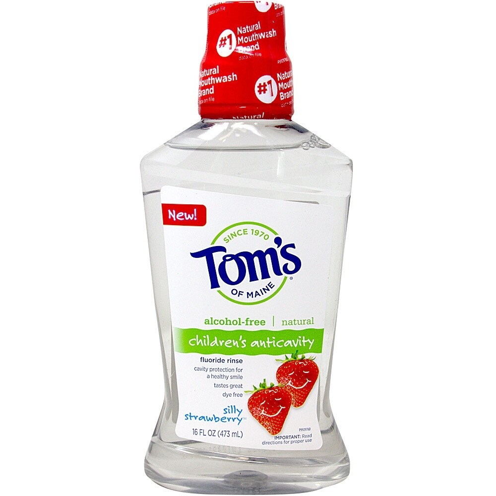Tom's Silly Strawberry Mouthwash 16 Fl Oz
