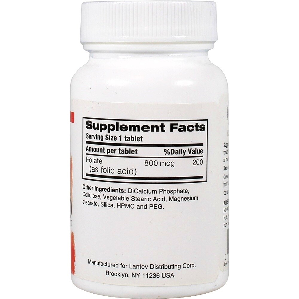 Landau  Folic Acid  High Potency 800 Mcg, 100 Tablets